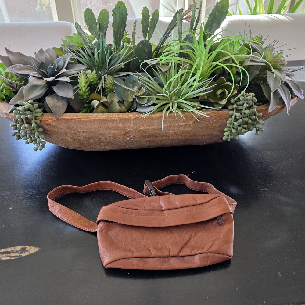 Cognac Leather Fanny Pack - Like New!